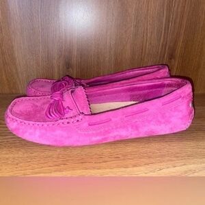 Ugg Pink  Suede Leather Driving Moccasins Comfy